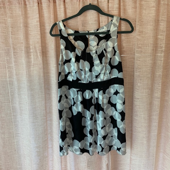 Haut Tunique CAbi Taille M (taille Petit) - Noir Et Blanc, Nylon, Motif Floral - Occasion